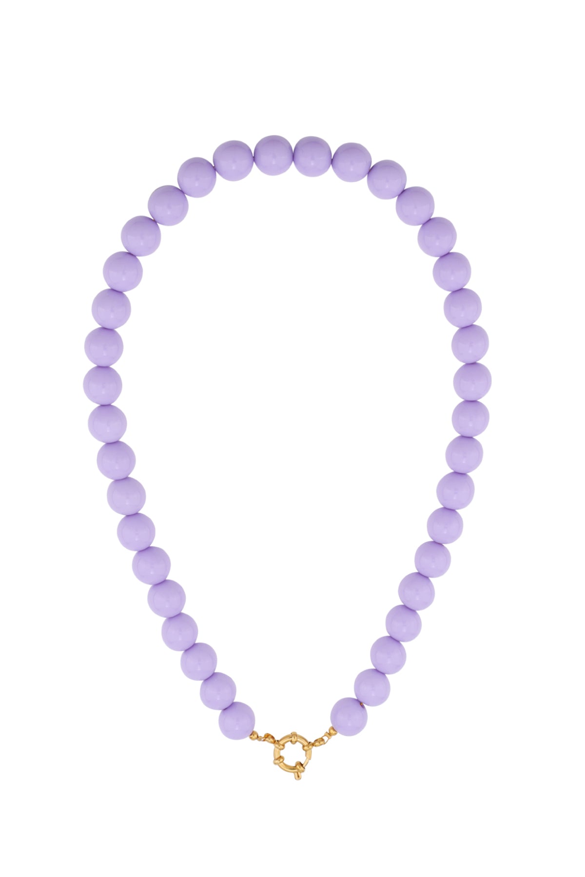 Ketting met kralen en frontsluiting-12mm