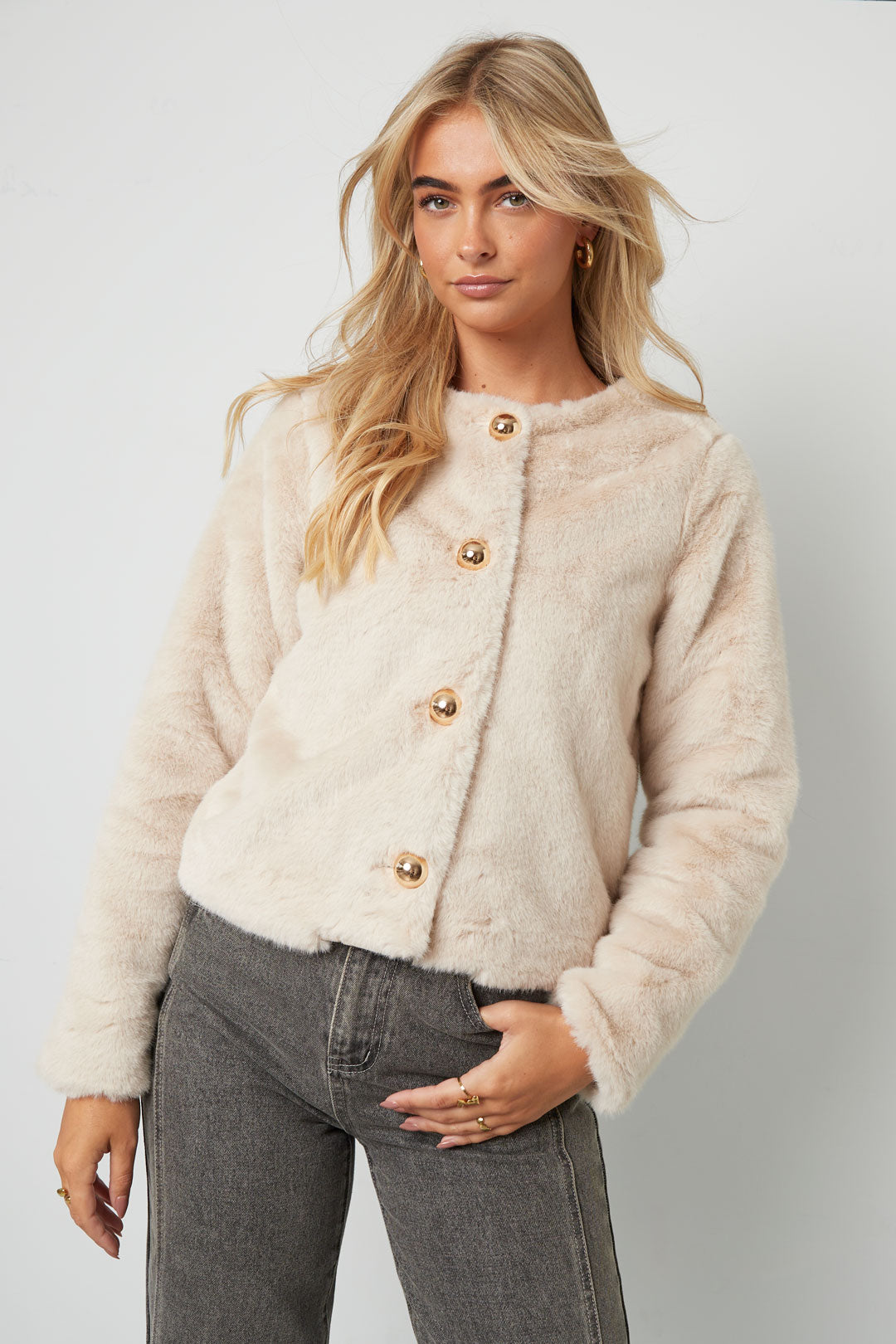 Dames elegant jacket van geweven polyester – productfoto 9