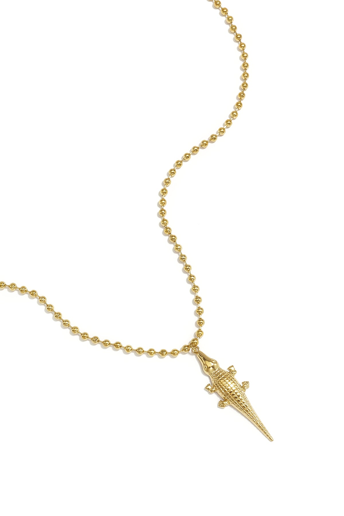 Women's Necklace with Stainless Steel Animal Motif Pendant – Gold-colored