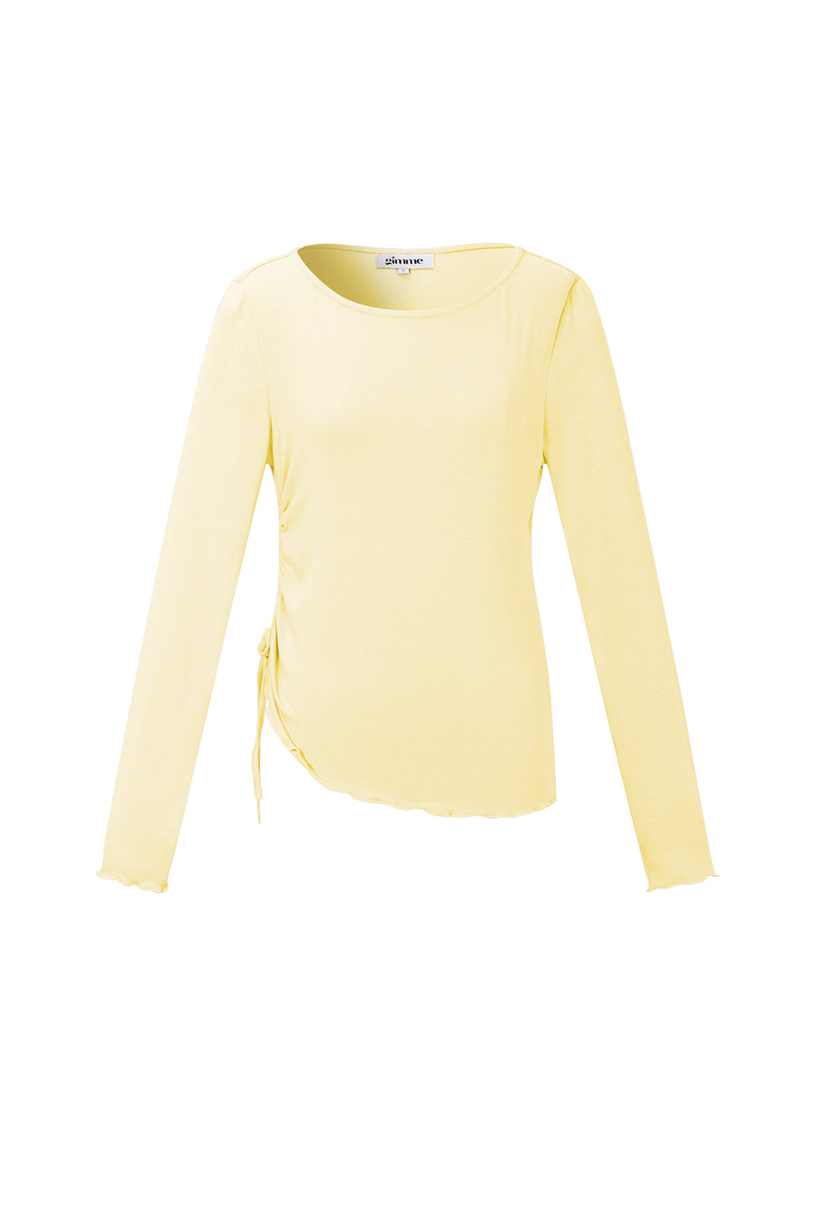 Dames geplooide gebreide longsleeve in vier kleuren