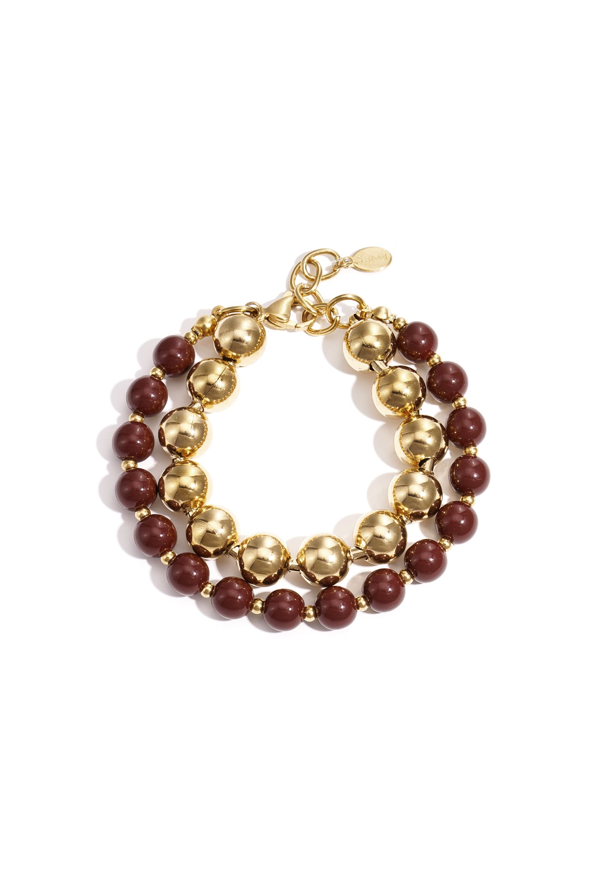 Bracelet de perles pour femmes en acier inoxydable – plusieurs coloris
