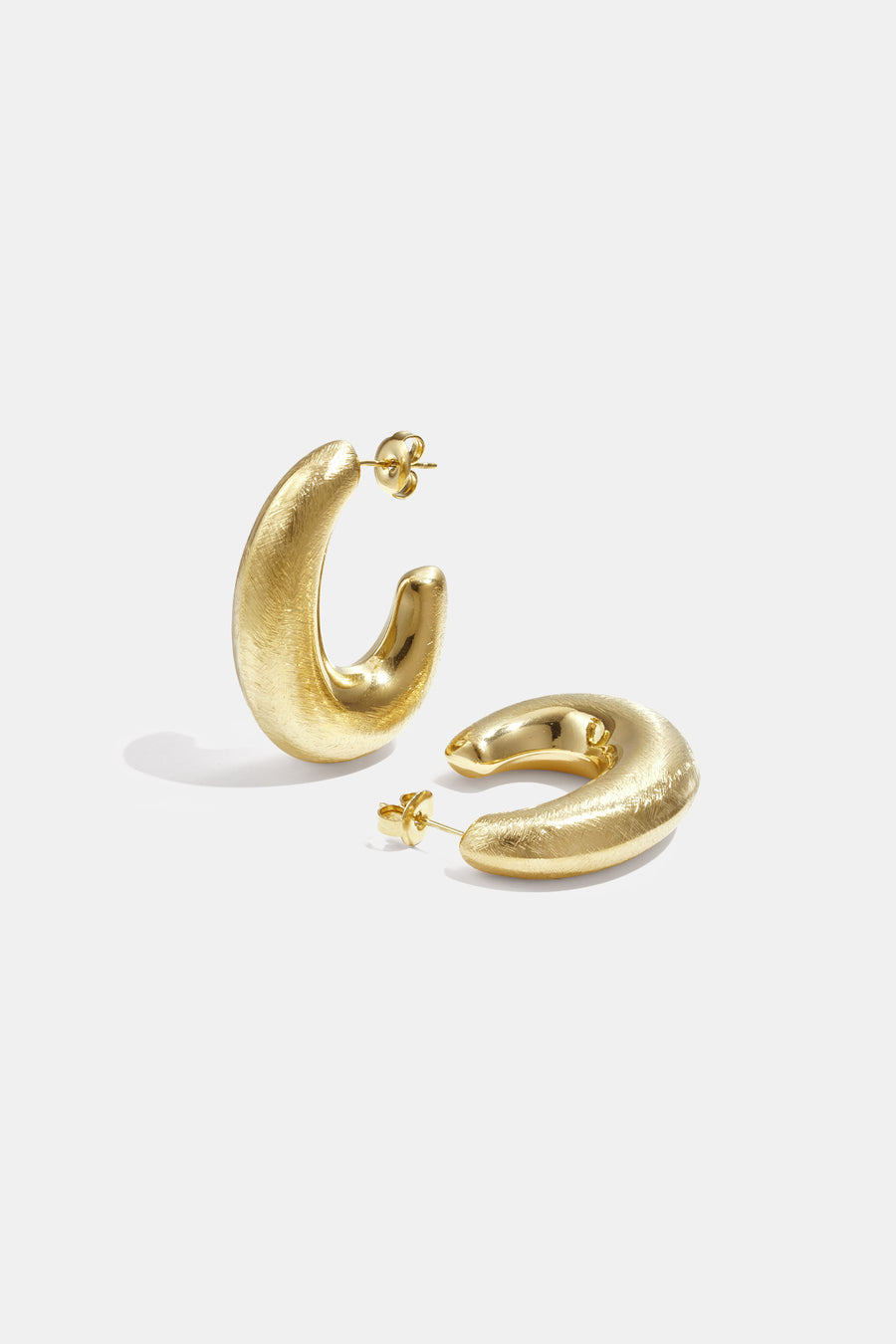 Boucles d'oreilles créoles pour femme en acier inoxydable 304 – couleur or