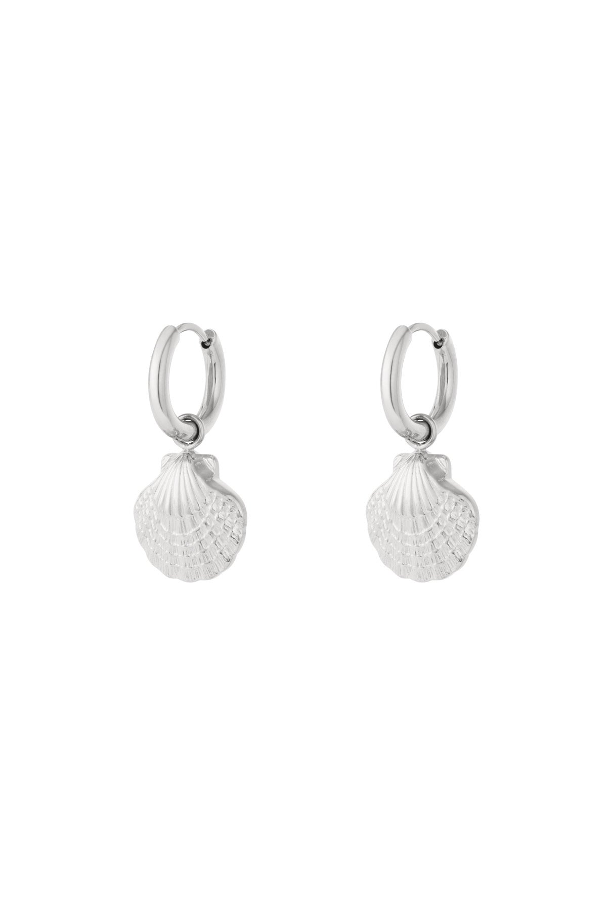 Boucles d'oreilles pendantes en acier inoxydable pour femmes avec détails océaniques – doré et argenté