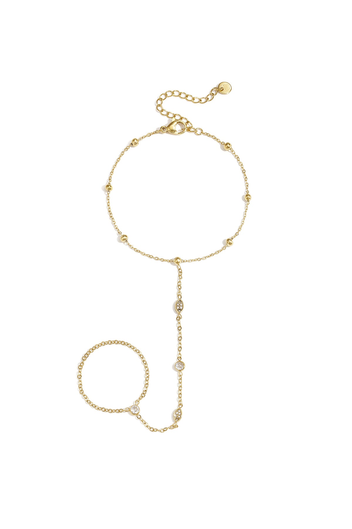 Stainless Steel Women's Wrist Chain with Dots – Gold and Silver Plated