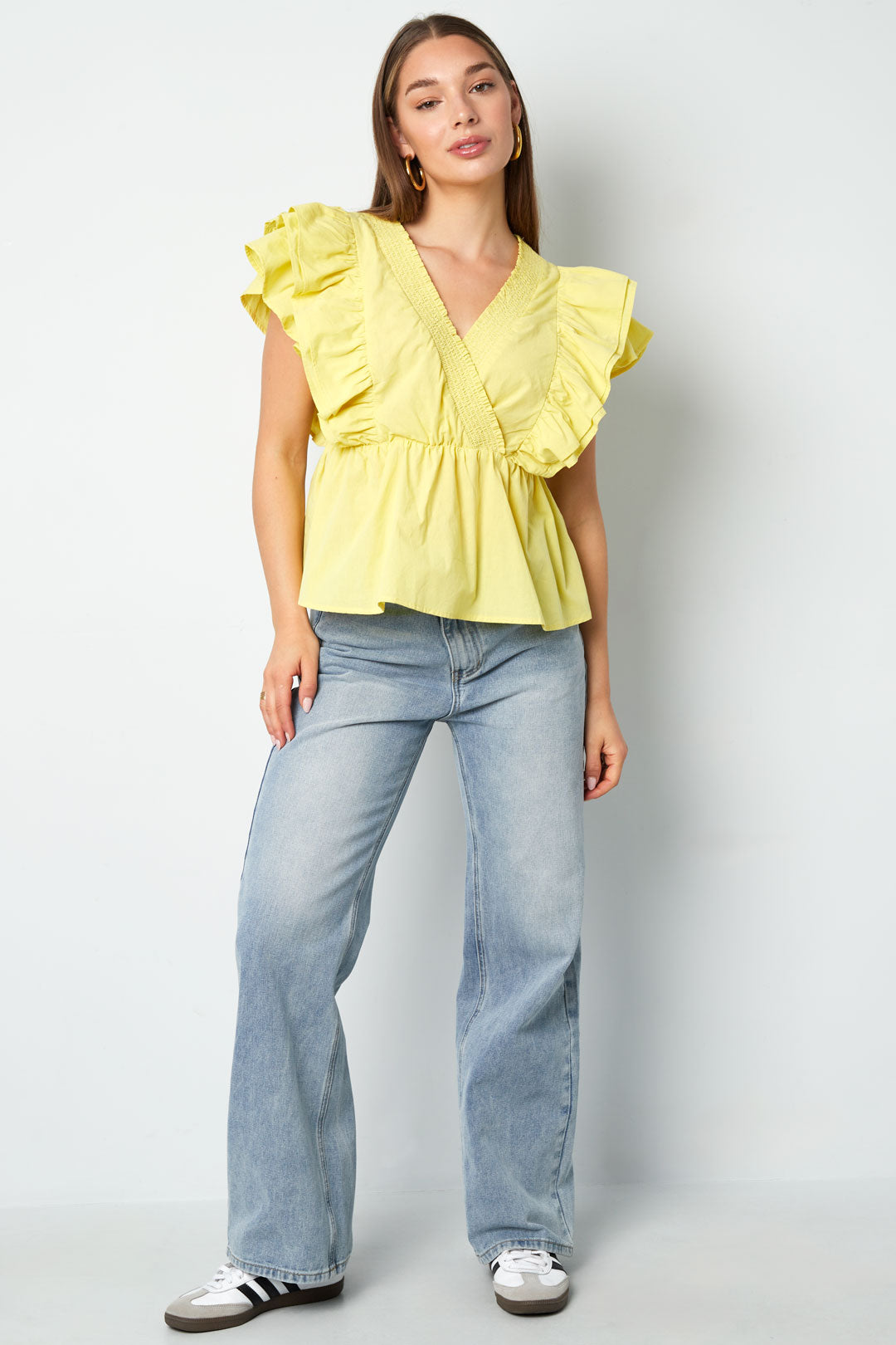 Top sans manches à volants pour femme – photo 4