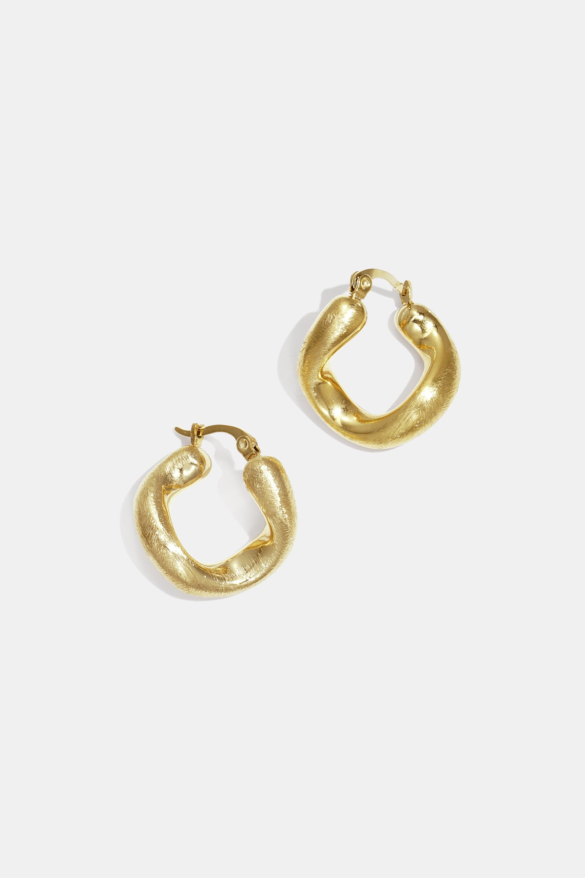 Boucles d'oreilles créoles pour femmes en acier inoxydable 304 – couleur or