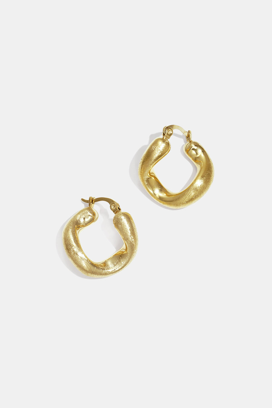 Boucles d'oreilles créoles pour femmes en acier inoxydable 304 – couleur or