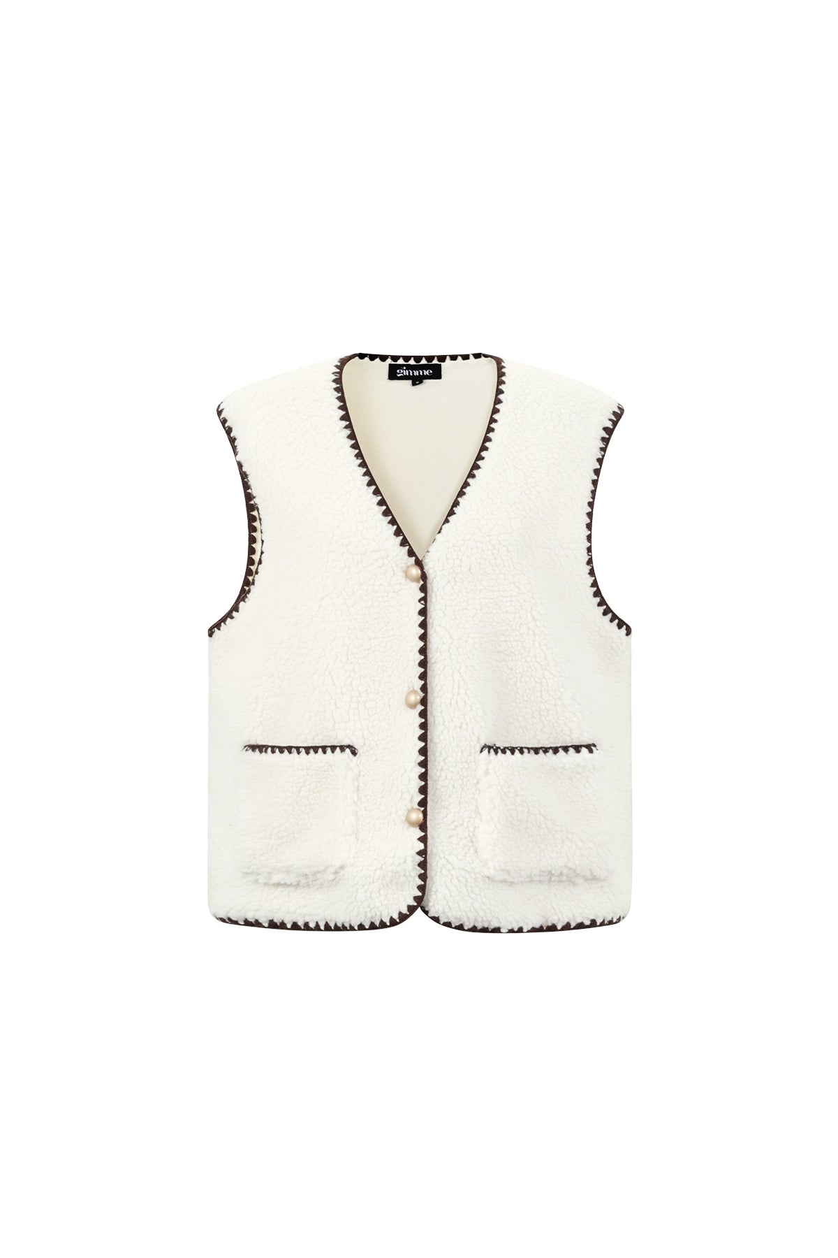 Dames Zoe gilet van polyester met kleurcontrast – productfoto 8