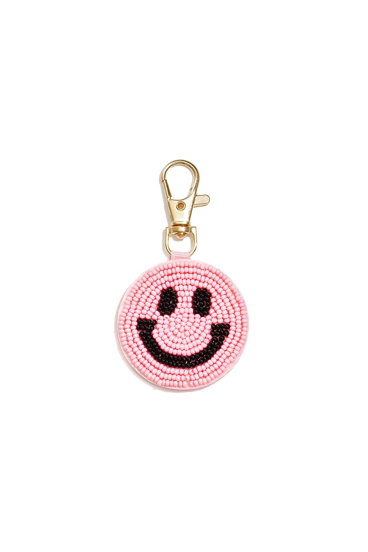 Pendentif de sac en verre, alliage métallique avec motif smiley – plusieurs couleurs