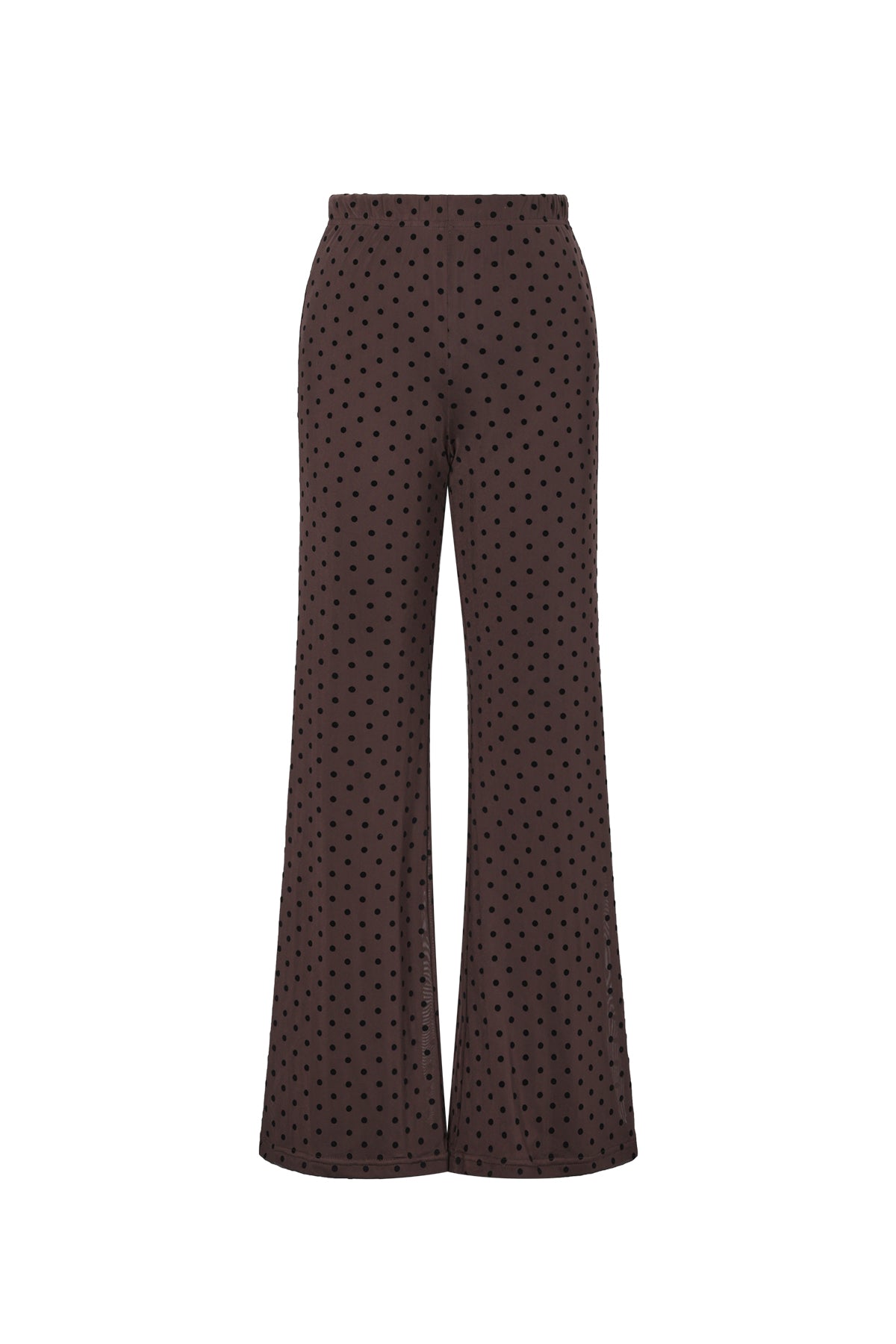 Dames flared broek met stippen