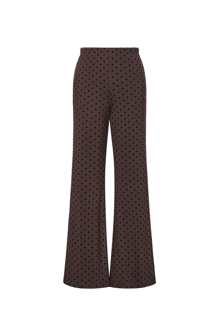 Dames flared broek met stippen