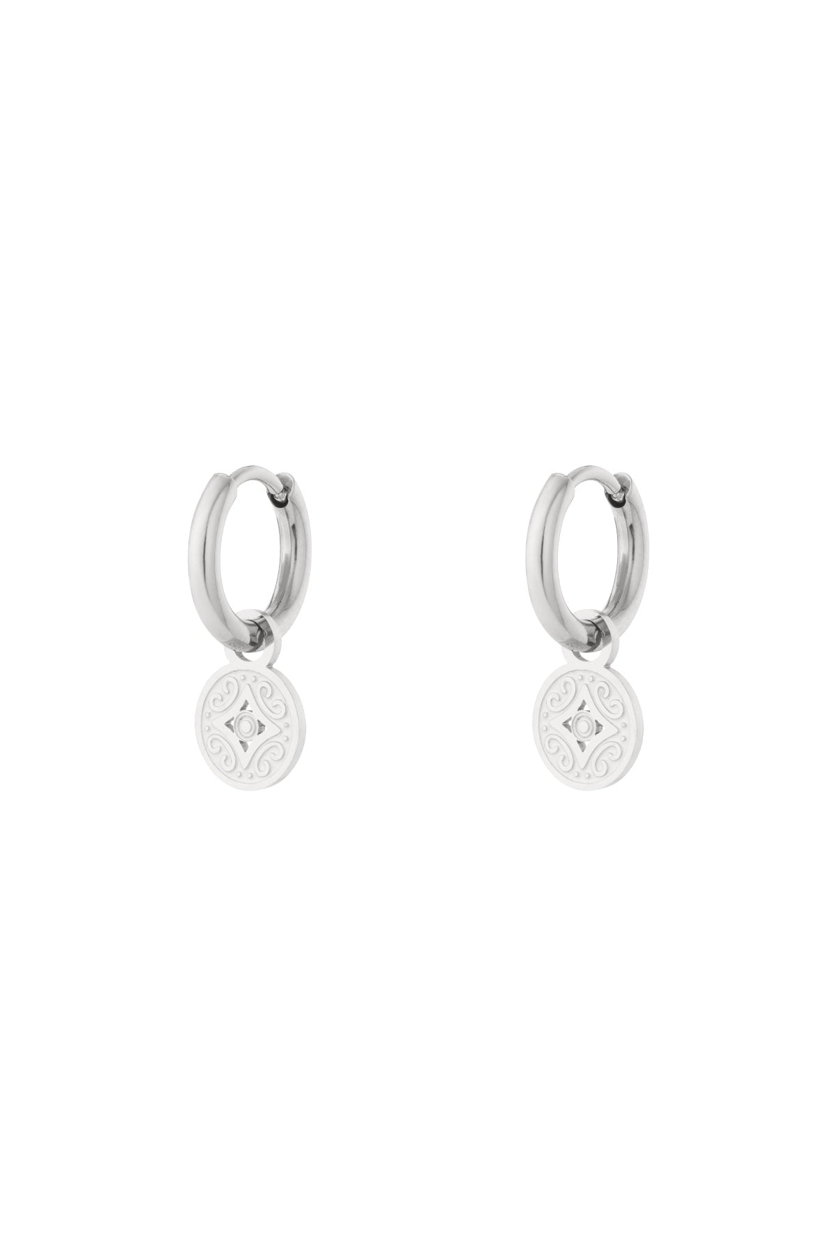 Boucles d'oreilles pendantes en acier inoxydable de forme organique pour femmes – couleur or