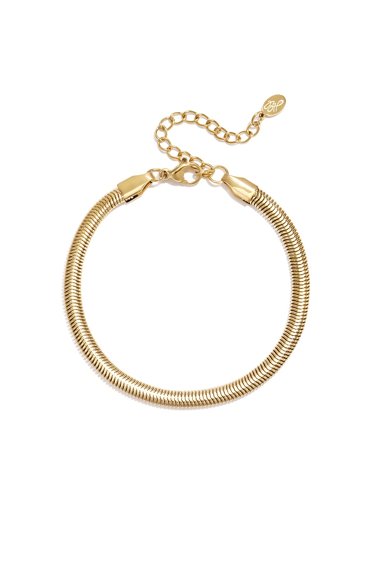 Armband platte visgraat smal - 4.0MM