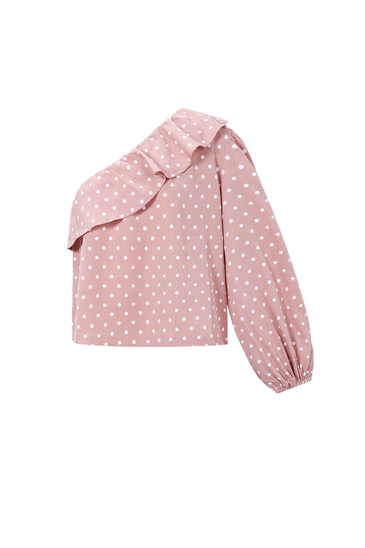 Dames tweedelige Macy off-shoulder set met stippen