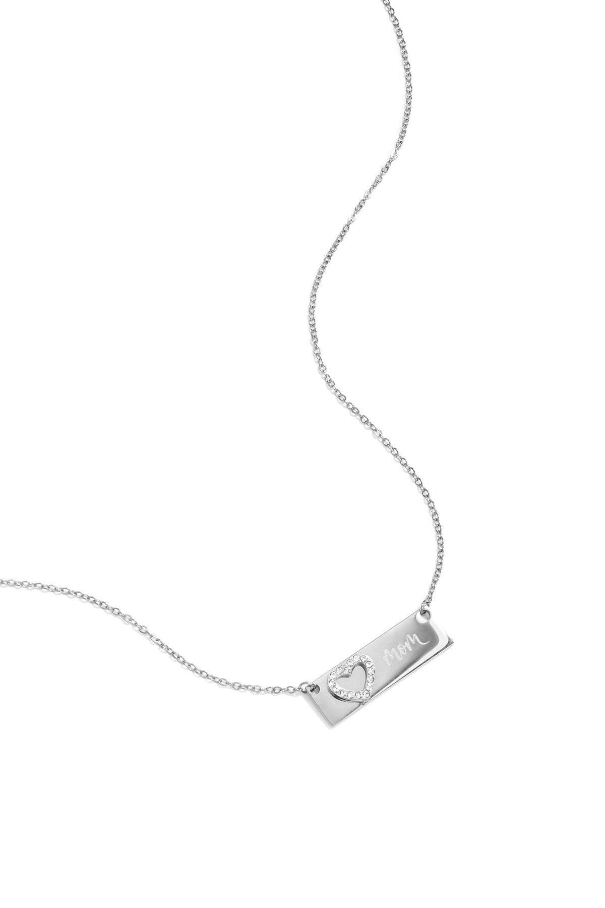 Ketting met plaatje en hart