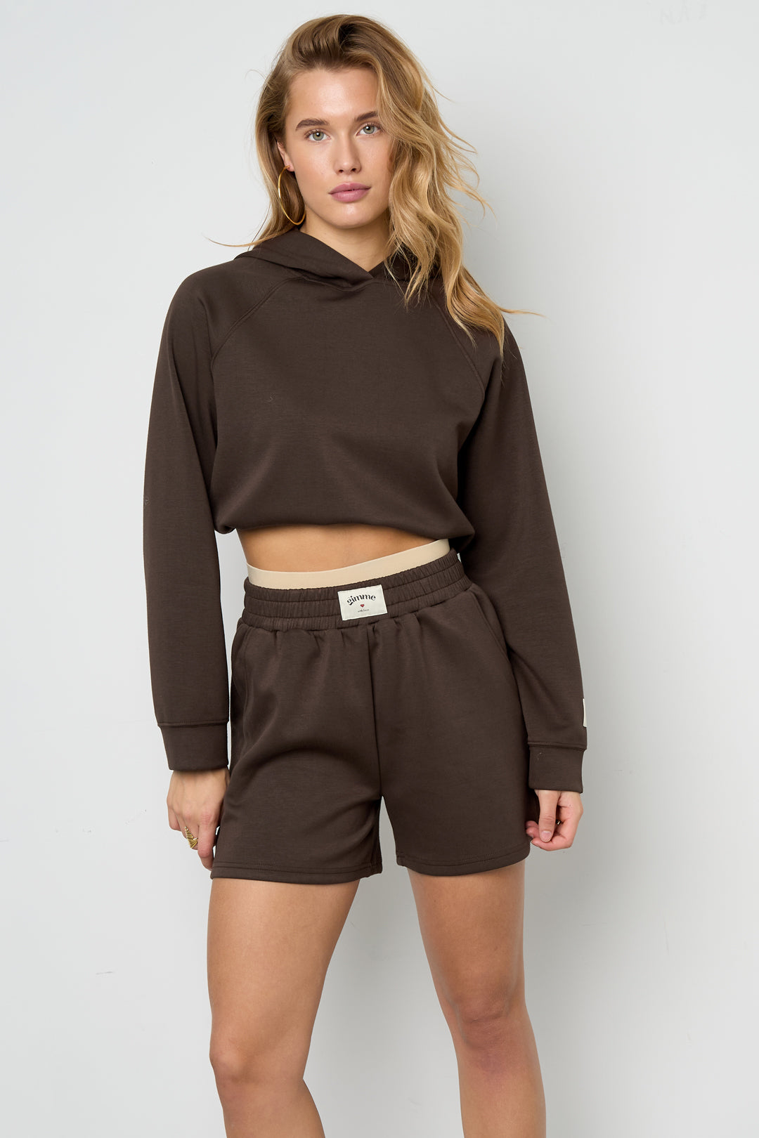 Dames sportieve hoodie van gebreid polyester – productfoto 5