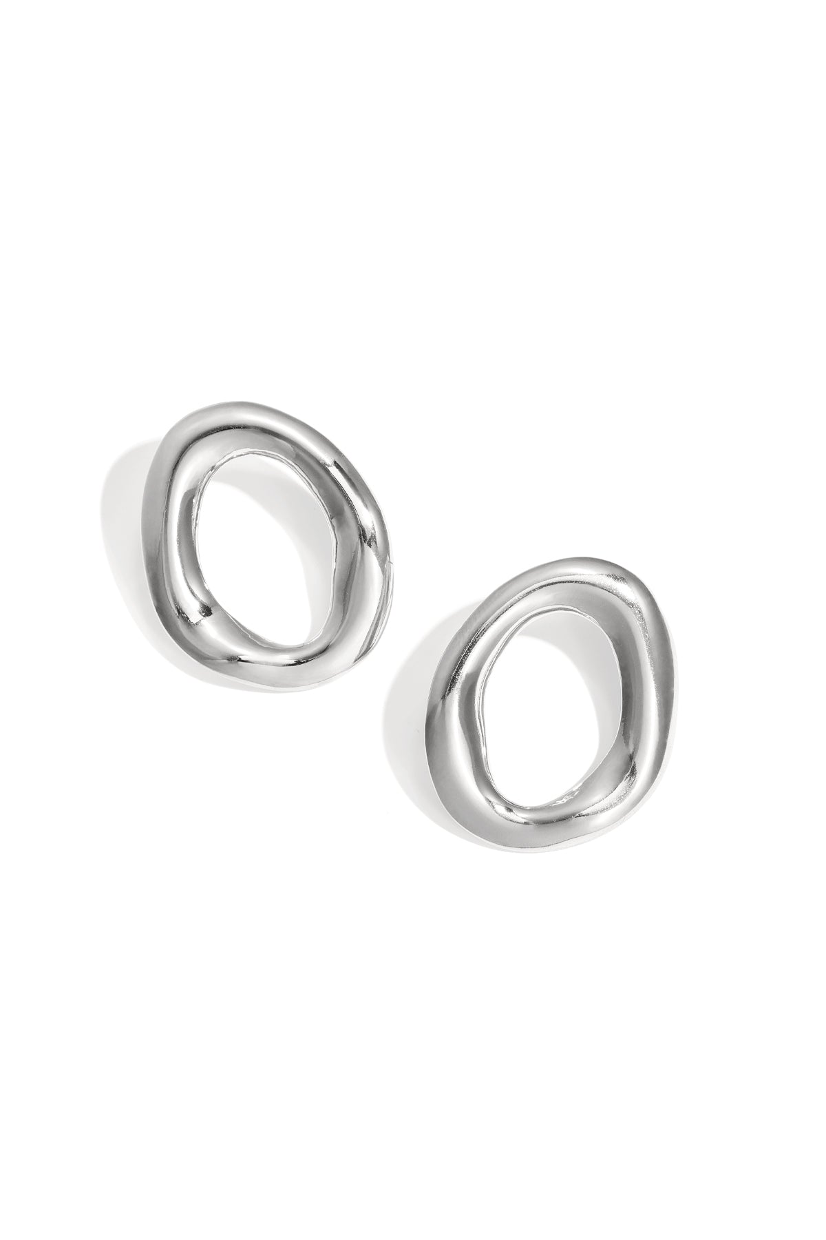 Puces d'oreilles rondes en acier inoxydable pour femmes - doré et argenté