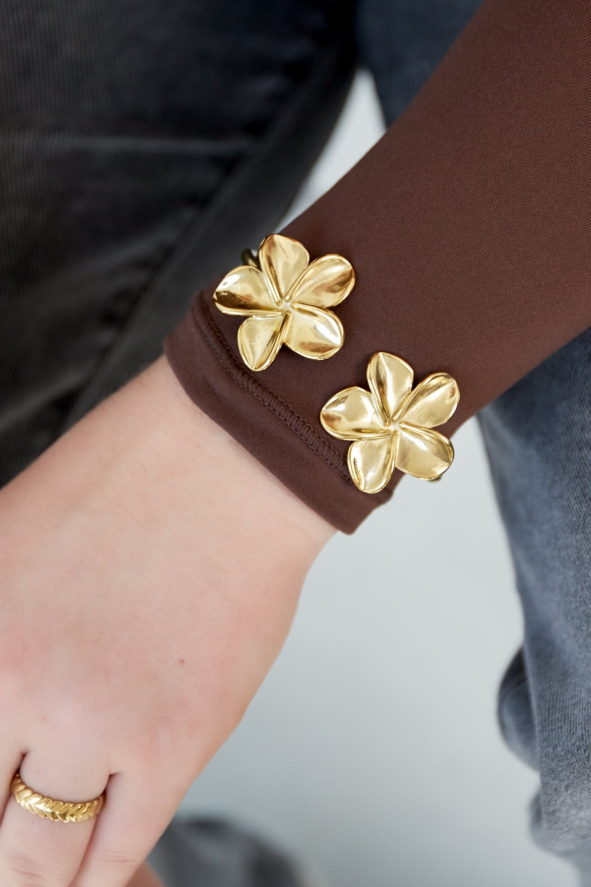 Women's Cuff Bracelet Stainless Steel - Gold and Silver Tone – image 3