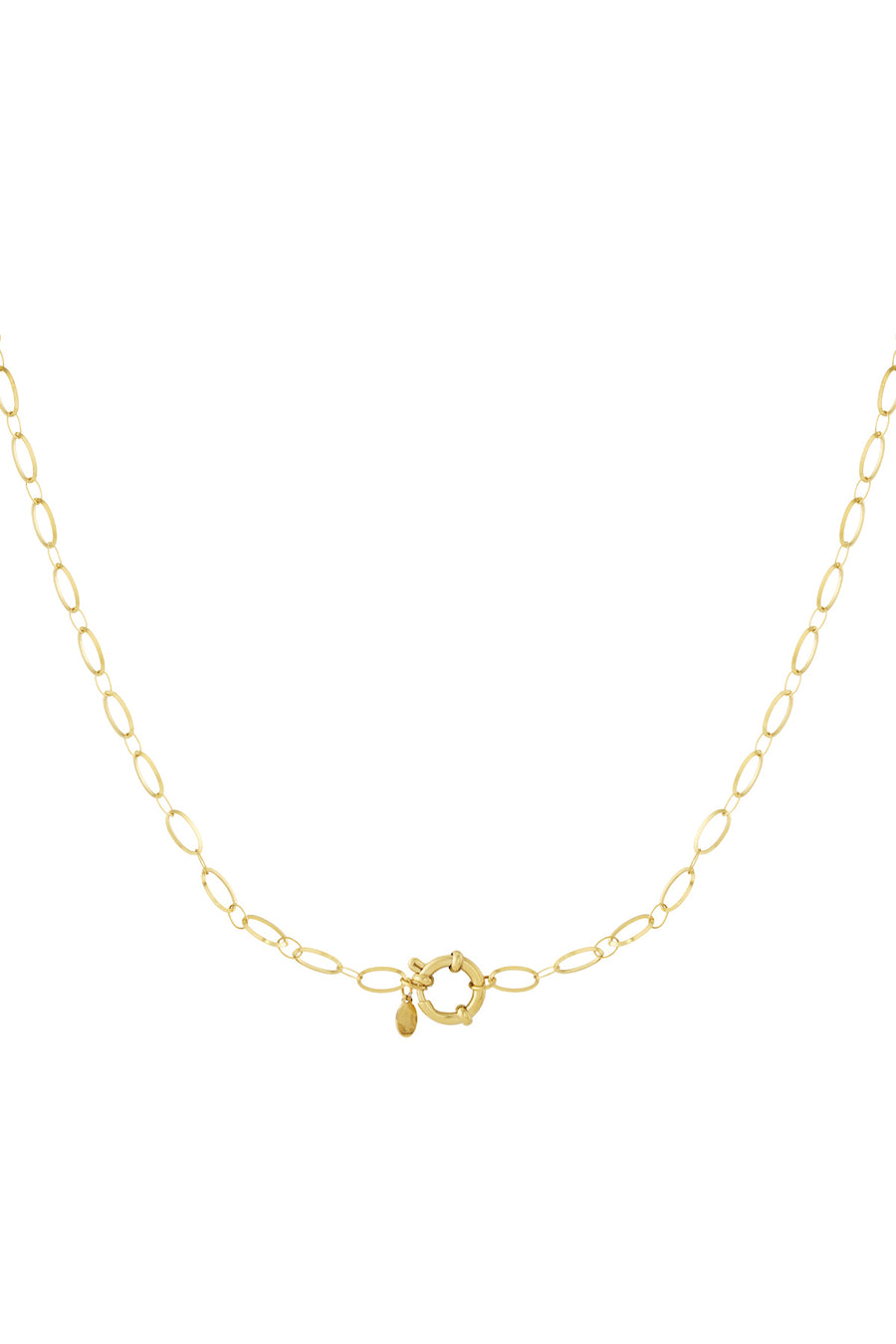 Chaîne maillons pour femme en acier inoxydable avec détail maillon – couleur or