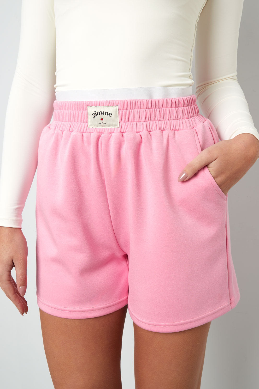 Dames sportieve shorts van gebreid polyester – productfoto 8