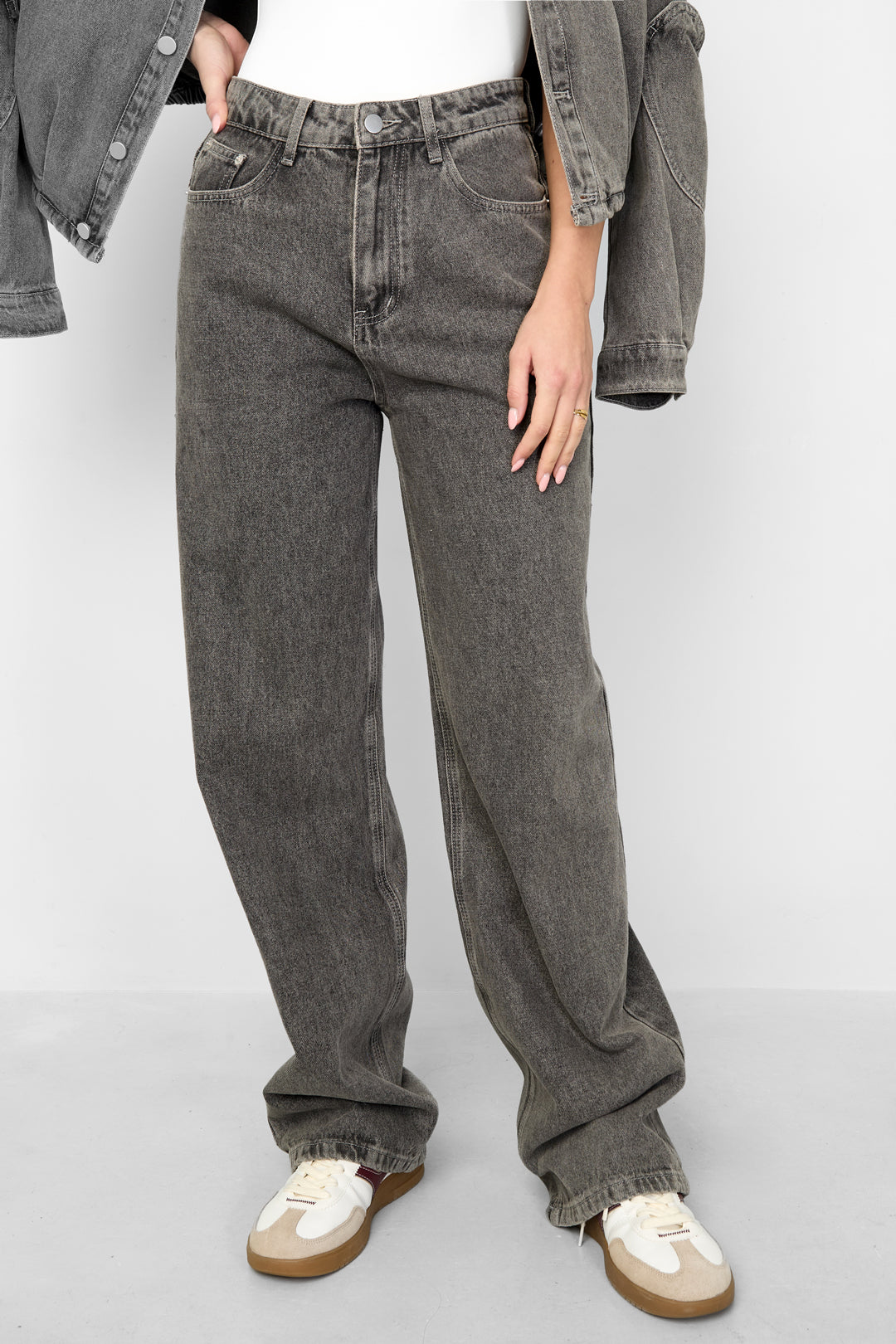 Dames Heartless denim broek van geweven katoen – productfoto 4
