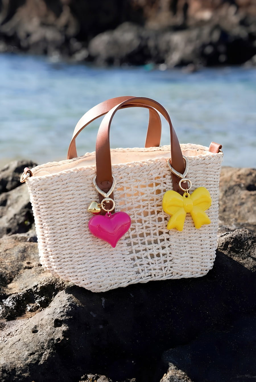 Sac à bandoulière en acrylique avec nœud – plusieurs coloris – décontracté