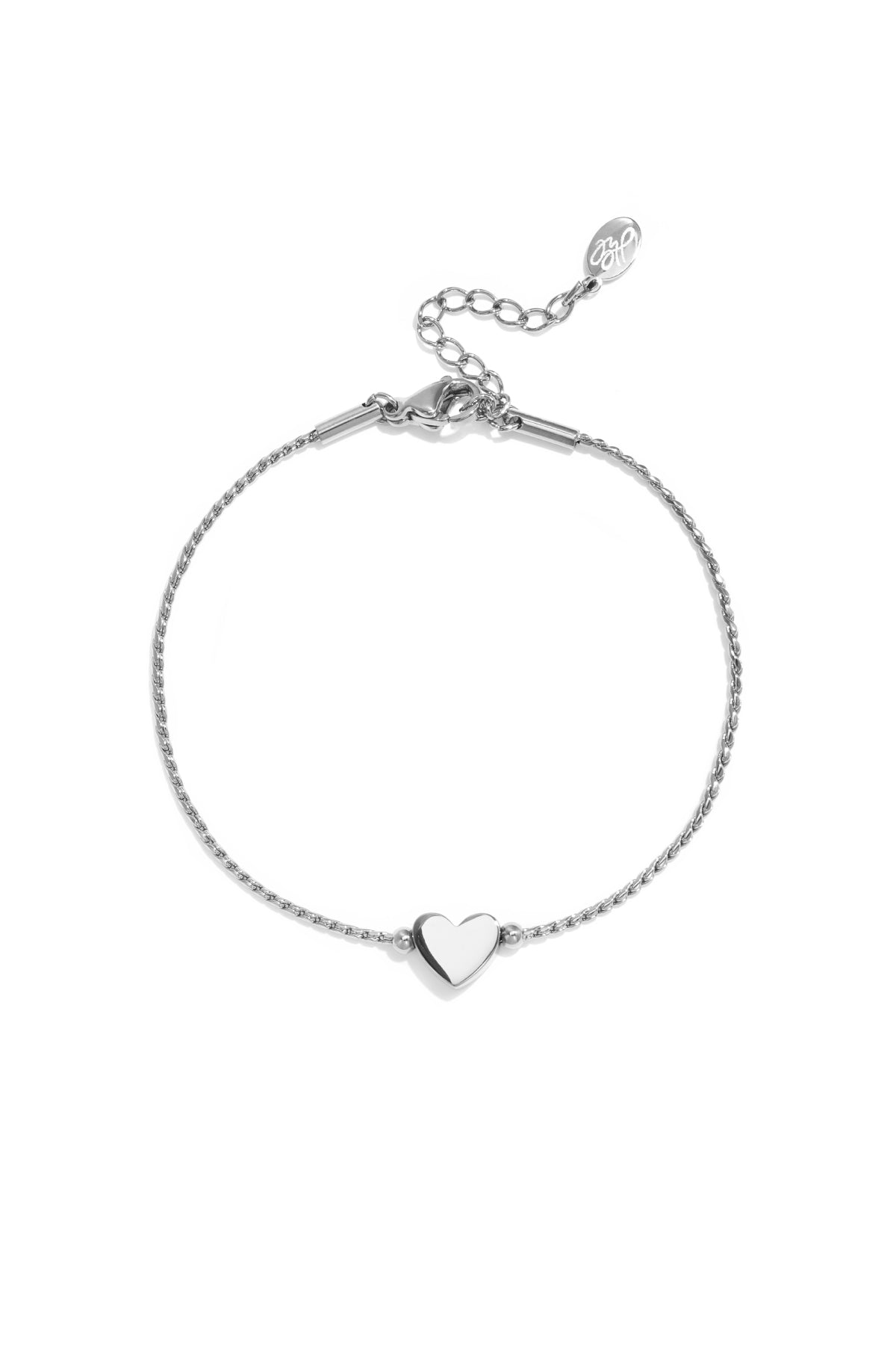 Roestvrij stalen armband hart Goud kleur Stainless Steel