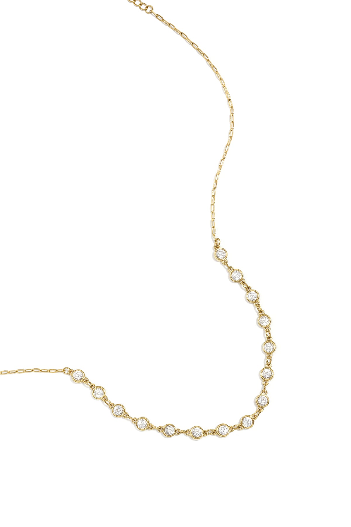Ketting met ronde zirkonia steentjes