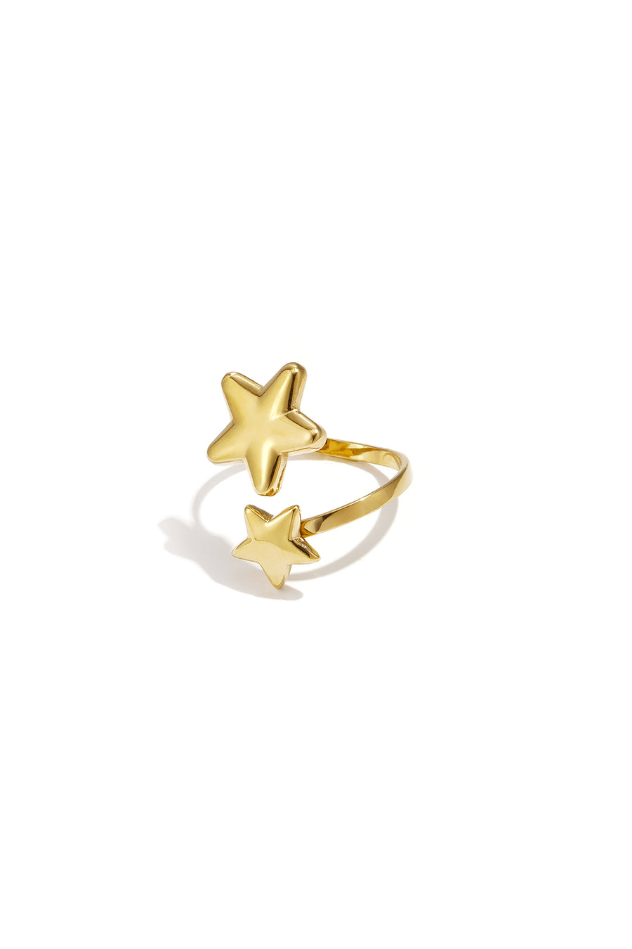 Bague minimaliste pour femme en acier inoxydable avec motif étoile – Couleur or et argent