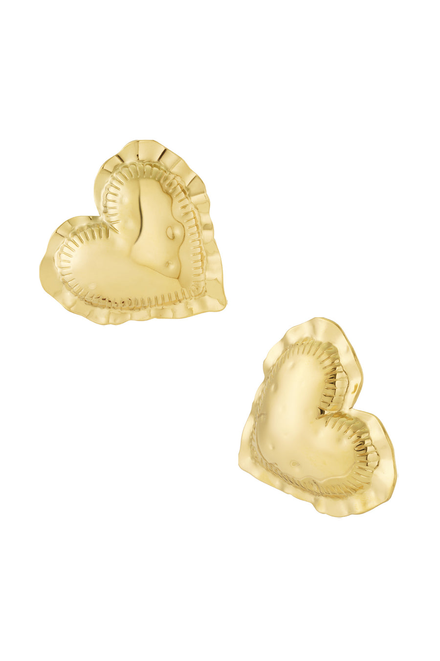 Puces d'oreilles cœur pour femme en acier inoxydable – coloris or et argent