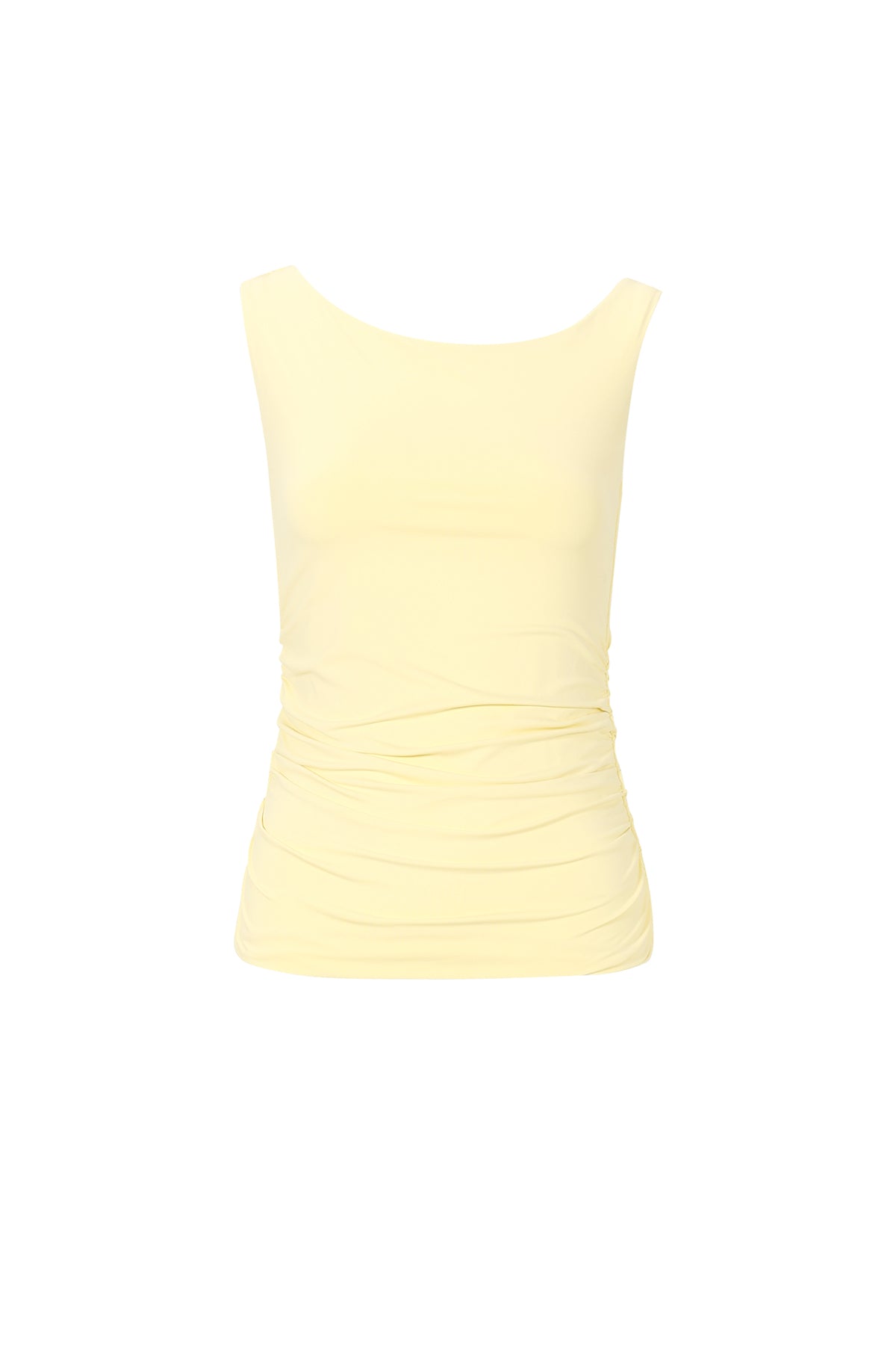 Dames basic tanktop van gebreid nylon in drie kleuren