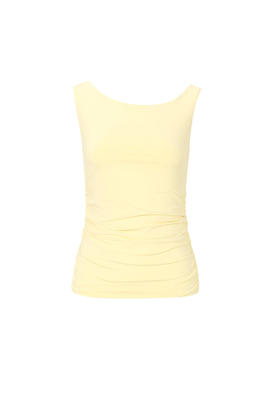 Dames basic tanktop van gebreid nylon in drie kleuren