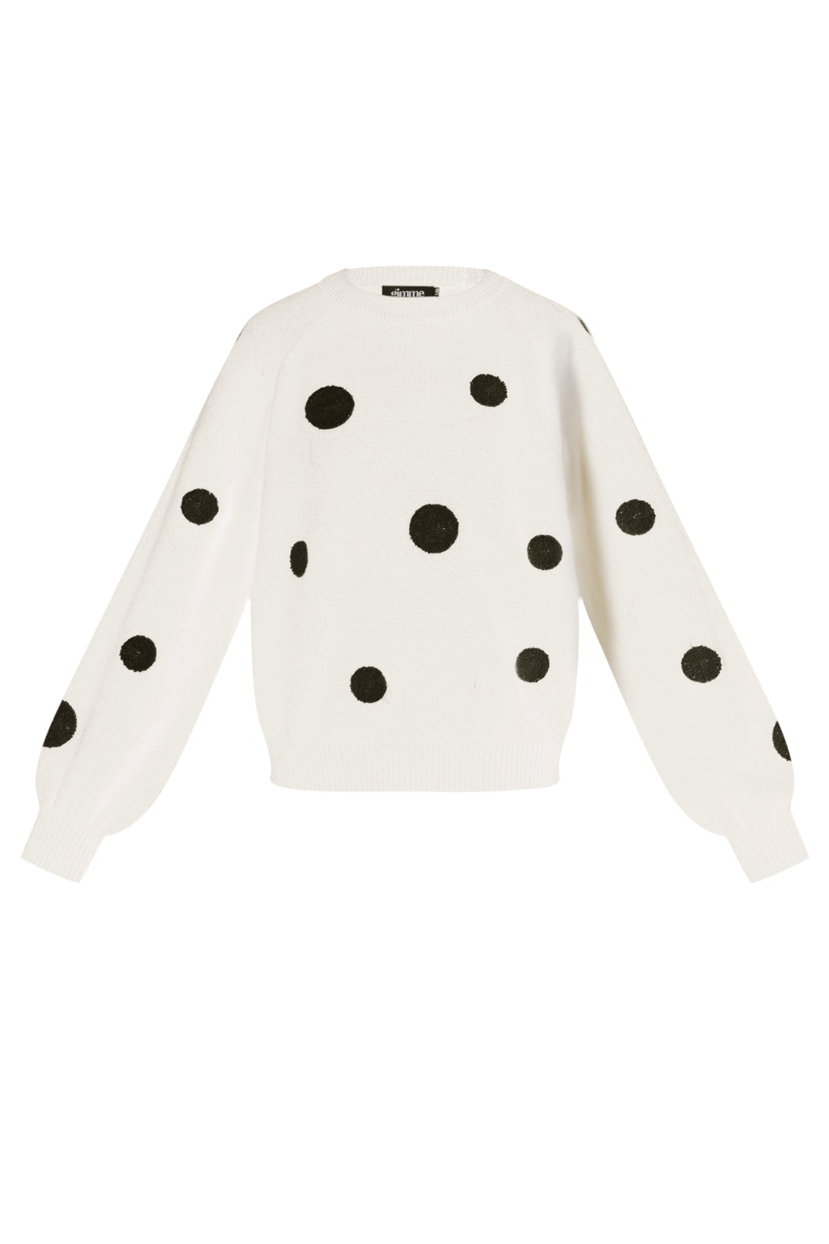 Dames gebreide trui van polyester met stippen – productfoto 12
