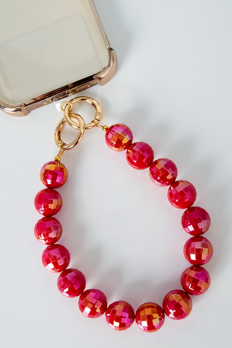 Cordon de téléphone en acrylique avec perles – plusieurs couleurs – quotidien