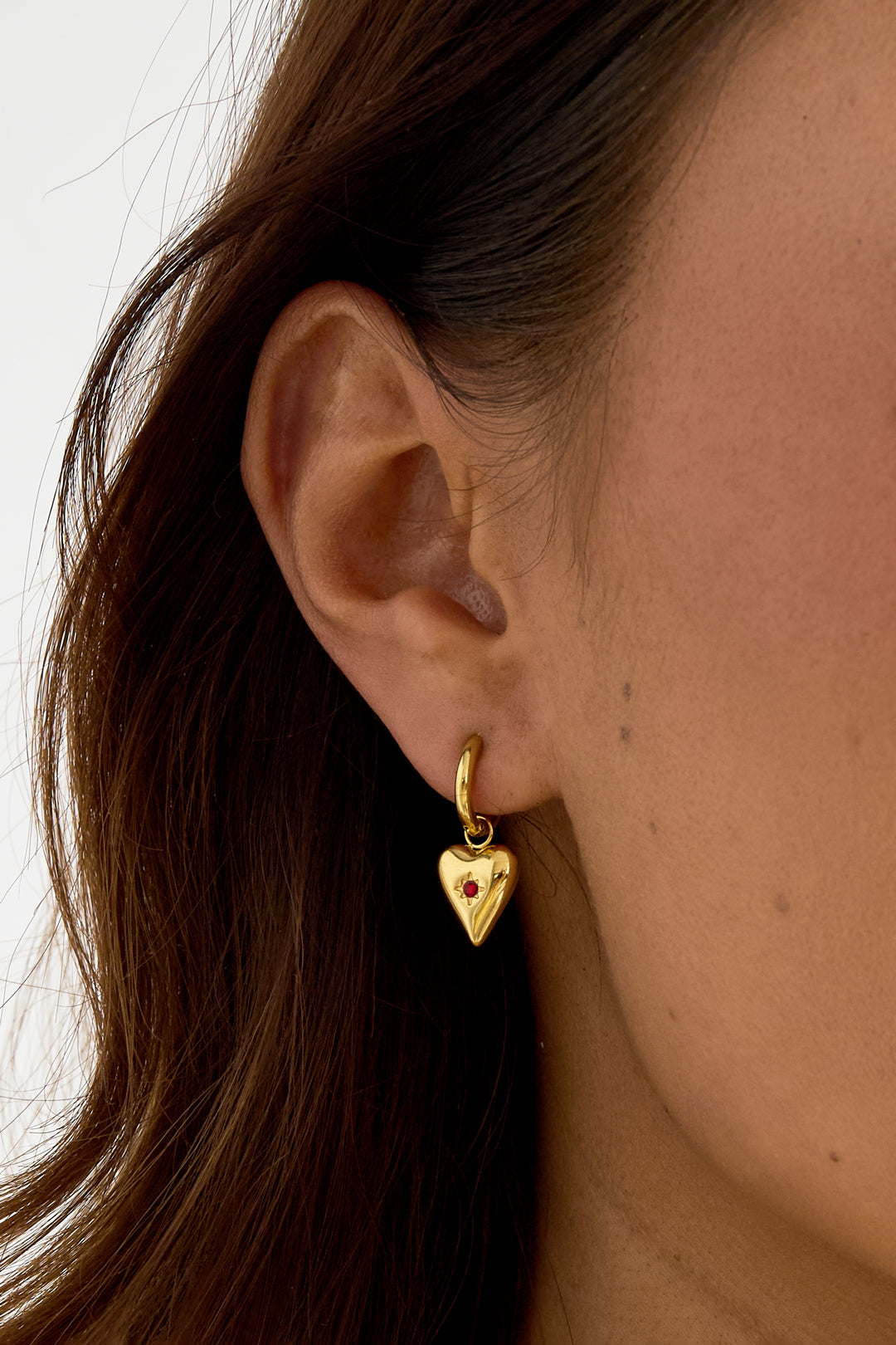 Boucles d'oreilles pendantes en acier inoxydable en forme de cœur pour femme – plusieurs couleurs – photo 3