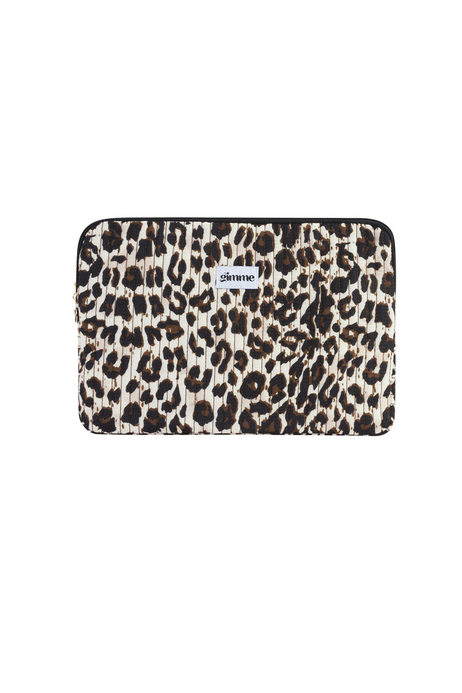 Laptophoes 13 inch met bruine luipaardprint