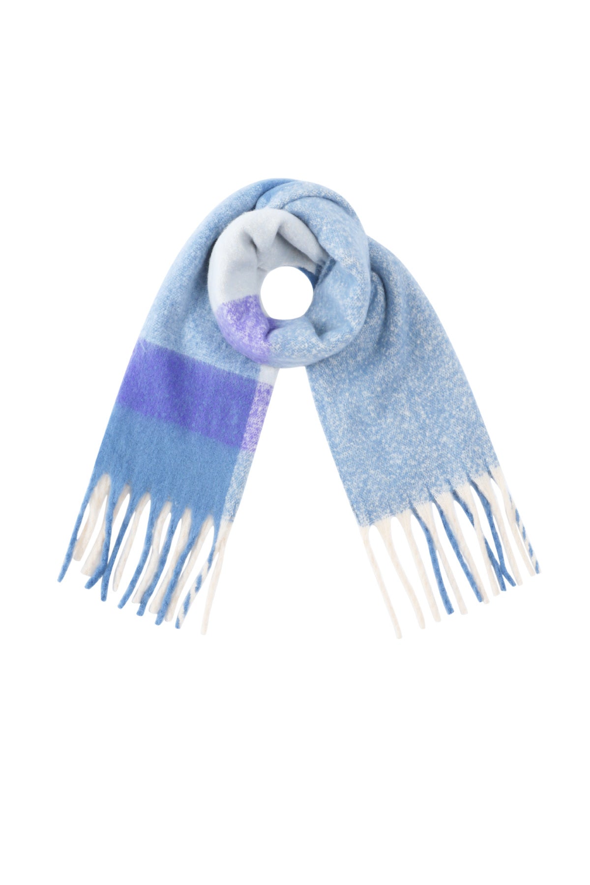 Écharpe d'hiver pour femme 100 % polyester avec mélange de couleurs – plusieurs coloris
