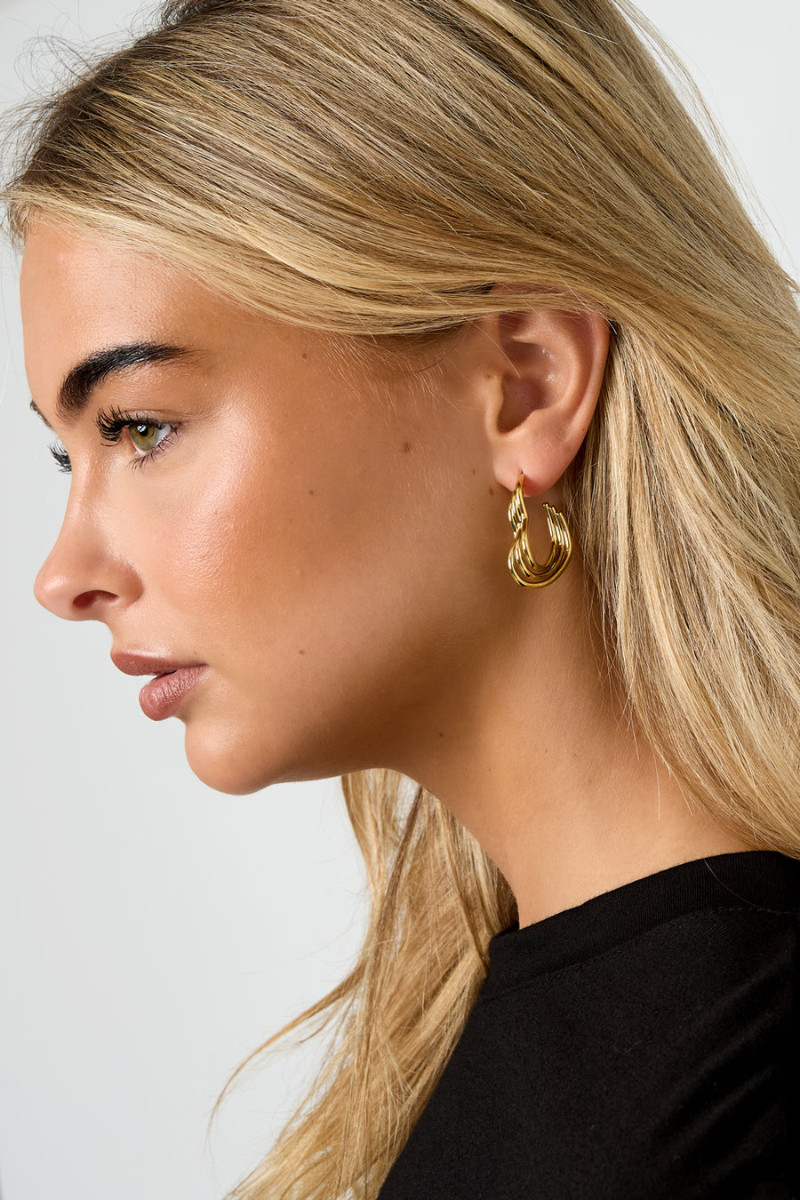 Boucles d'oreilles cœur pour femme en acier inoxydable – coloris or et argent
