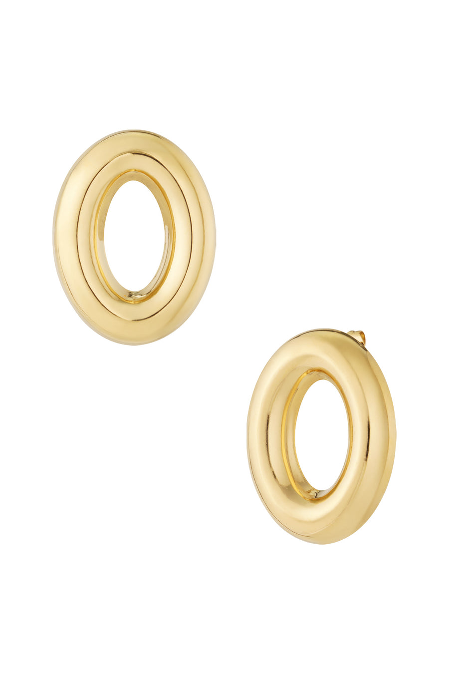 Puces d'oreilles pour femmes en acier inoxydable, forme organique – doré