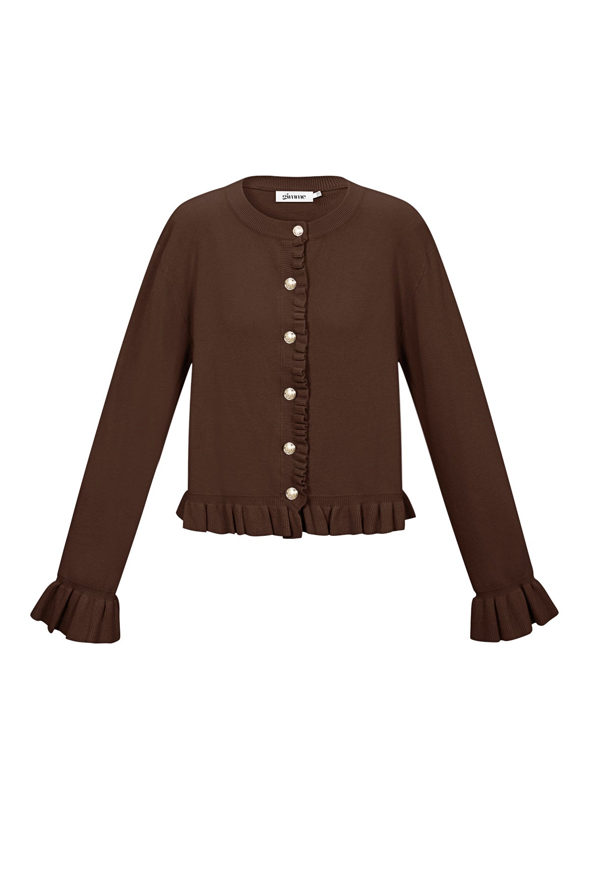 Dames Loving ruffle cardigan in drie kleuren