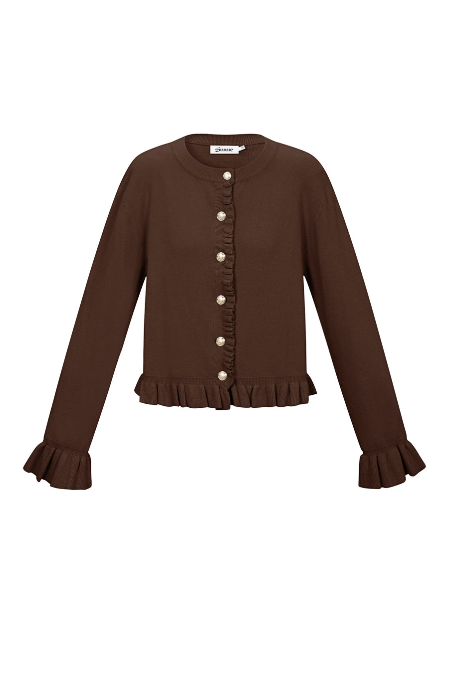Dames Loving ruffle cardigan in drie kleuren