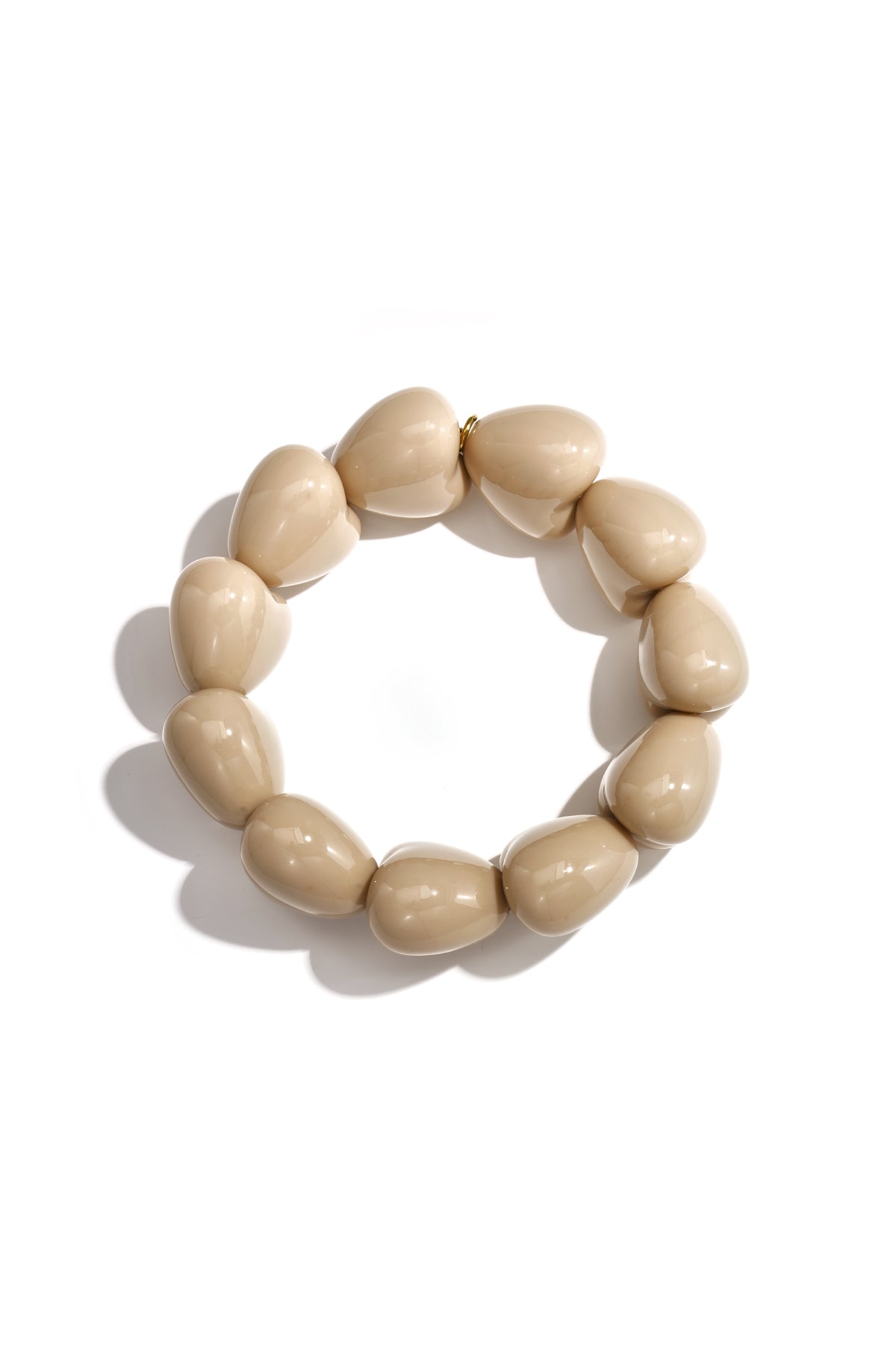 Armband met groot hart en 11 kralen