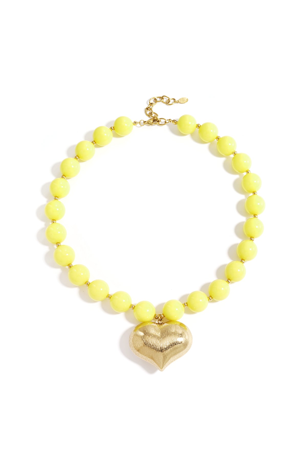 Women's Acrylic Heart-shaped Beaded Necklace – multiple colors