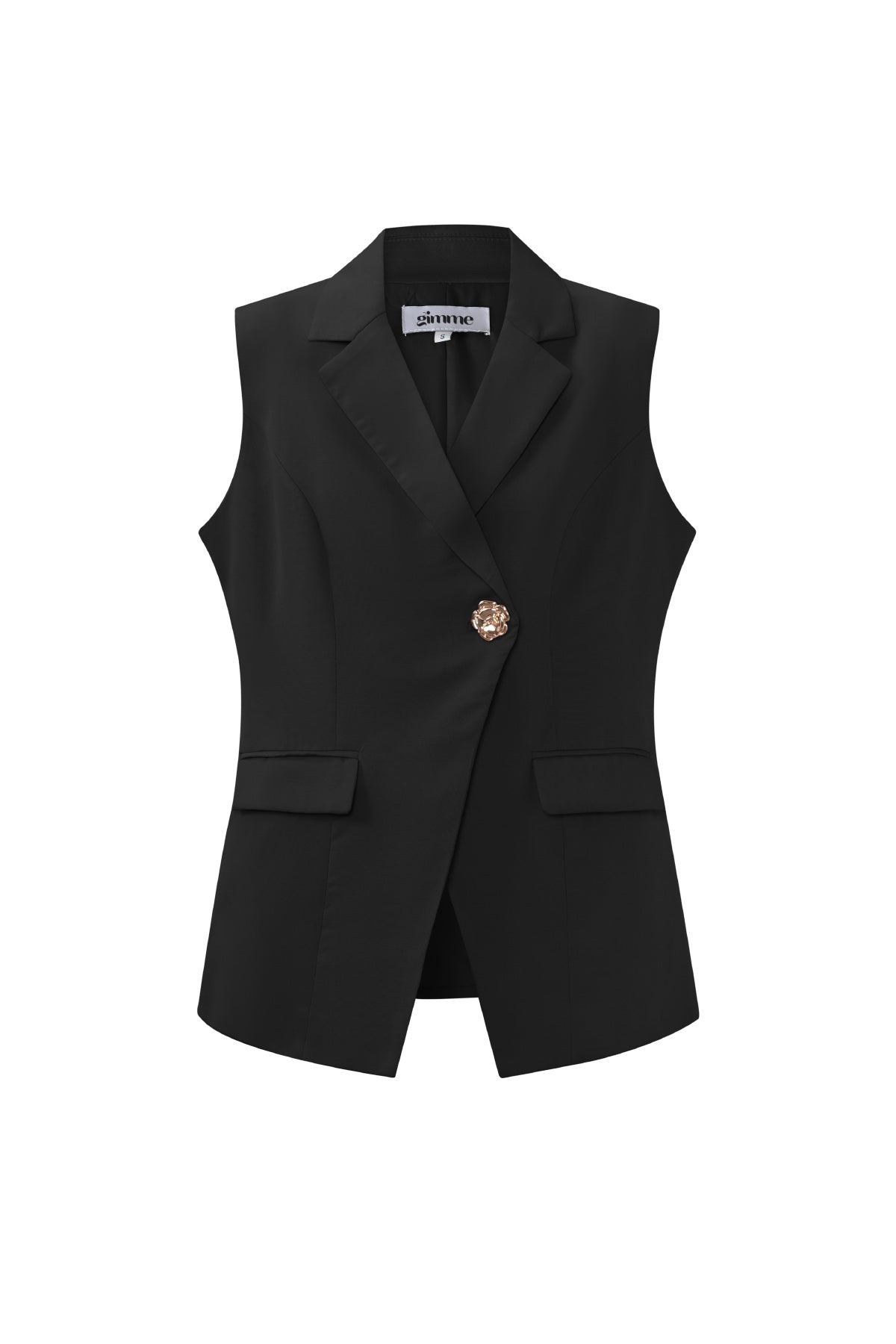 Blazer pour femme à coupe asymétrique et sans manches – violet – photo 1