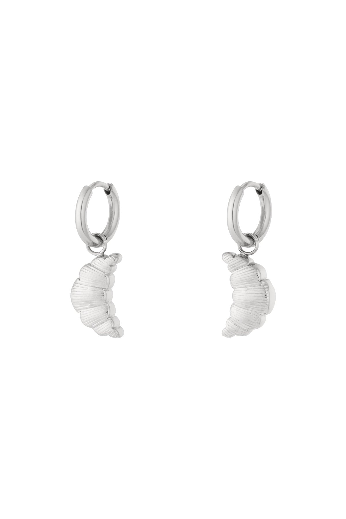 Boucles d'oreilles pendantes en acier inoxydable de forme organique pour femmes – couleur or