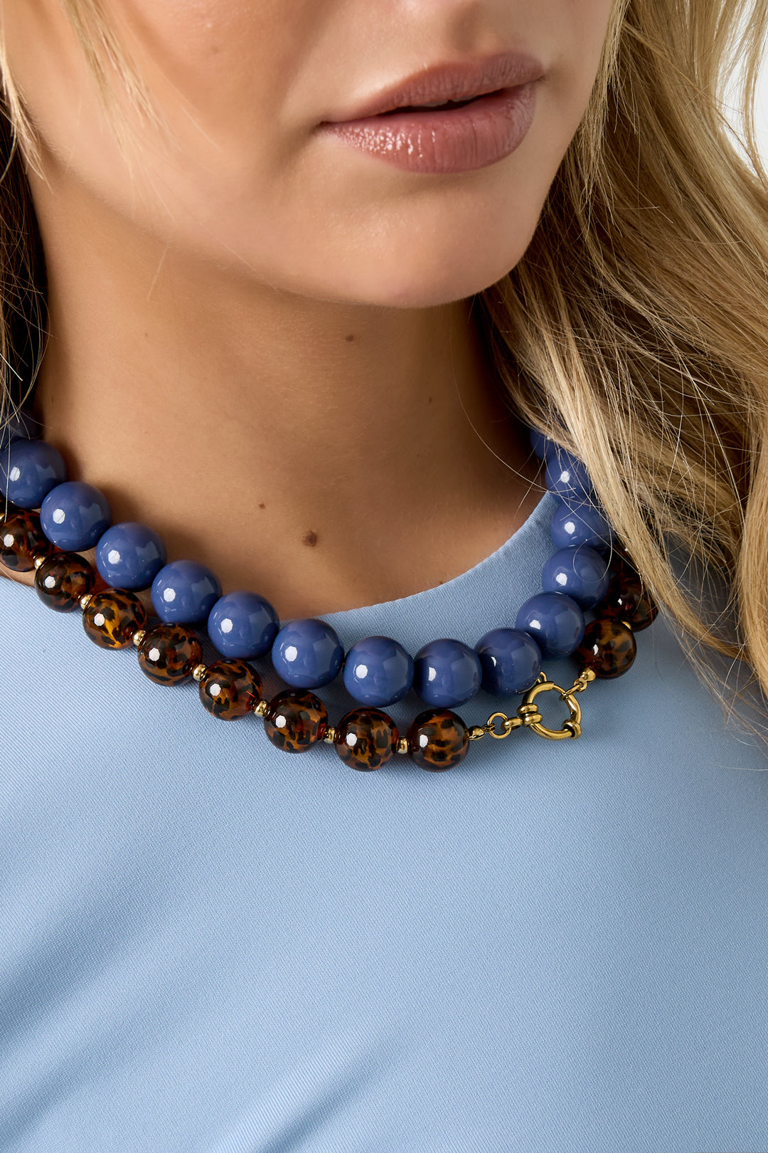 Collier de perles pour femmes en résine – multicolore – créatif – photo 7