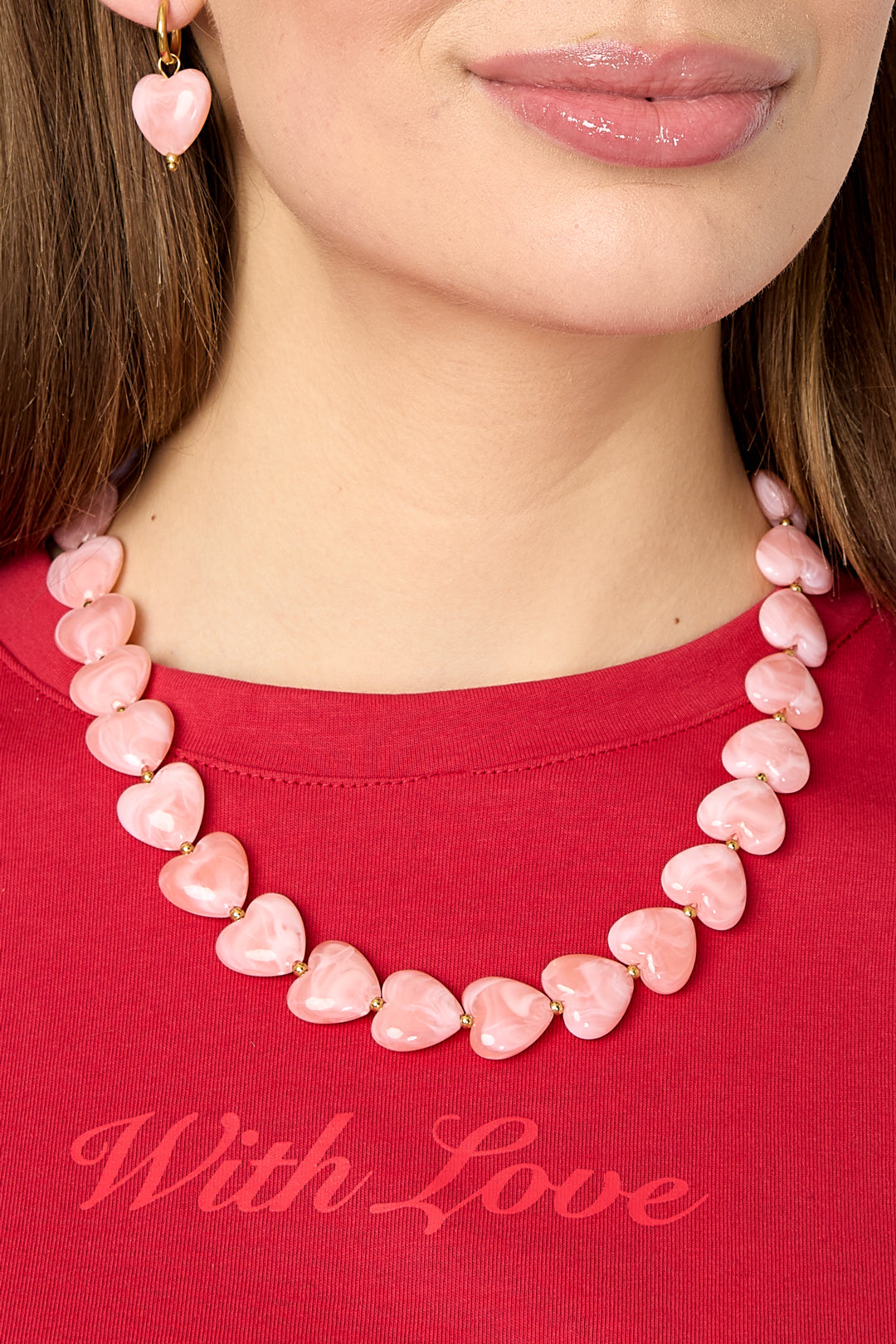 Women's Acrylic Beaded Necklace – Multi-color – Casual – image 3
