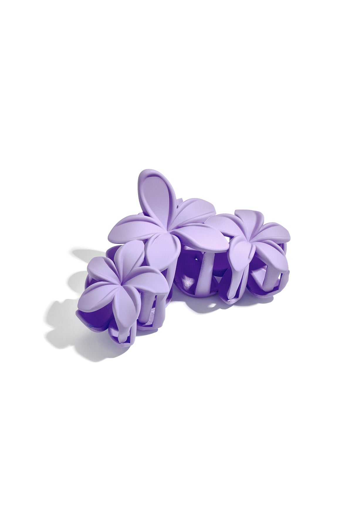 Pince à cheveux en plastique avec motif floral – plusieurs coloris