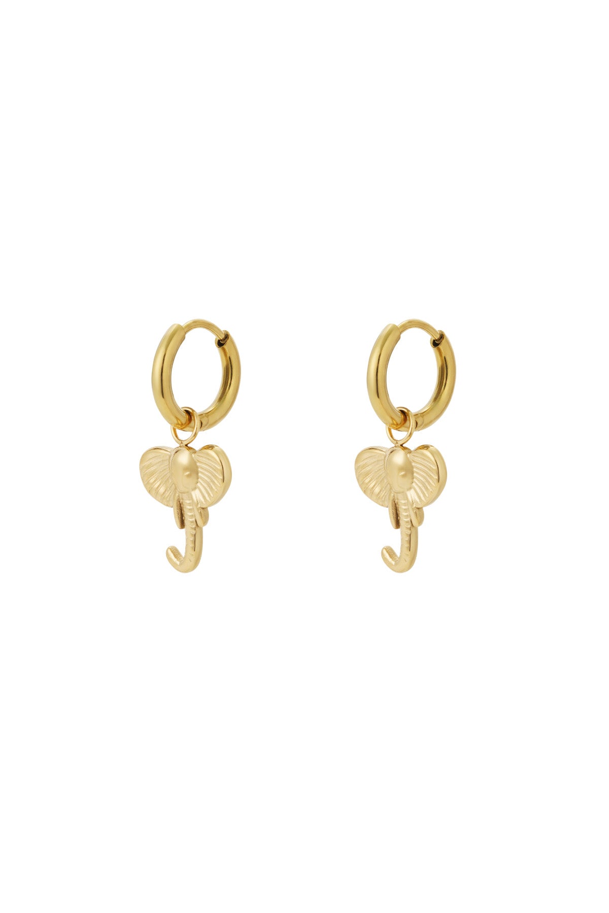 Women's Gold-Tone Stainless Steel Dangle Earrings with Animal Motif