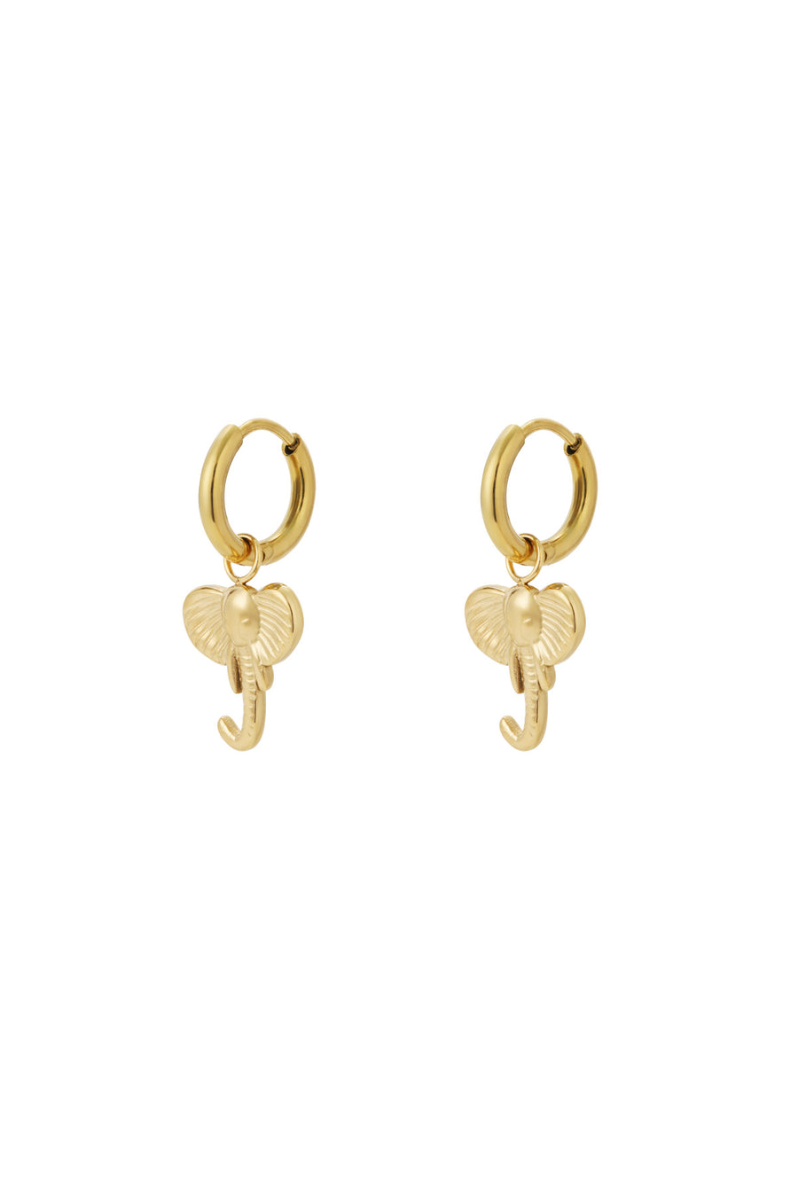 Boucles d'oreilles pendantes en acier inoxydable motif animal pour femmes - couleur or